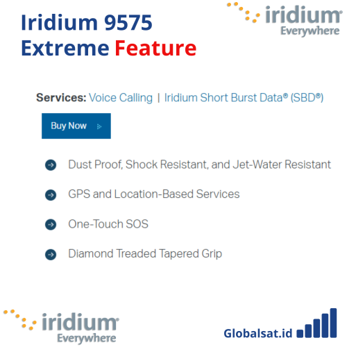 Iridium 9575 Extreme (Telepon Satelit) Alat Komunikasi Satelit Jarak Jauh - Gambar 7