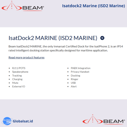 Beam IsatDock2 Marine (ISD2 Marine) Docking Station for Inmarsat Isatpphone 2 [Antena Eksternal untuk di Kapal] - Gambar 3