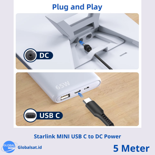 Starlink MINI USB Cable Type-C to DC Power (5 Meter) - Gambar 5