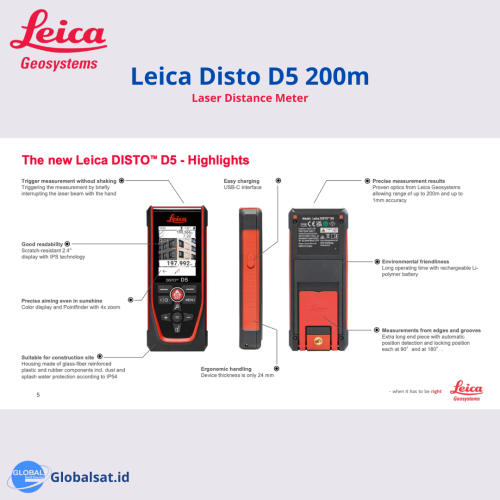 Leica Disto D5 Laser Distance Meter 200m