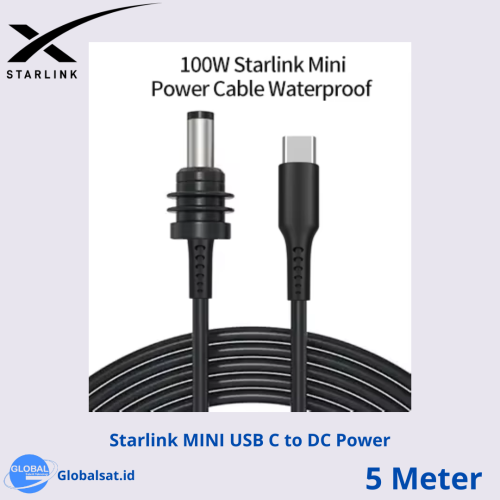 Starlink MINI USB Cable Type-C to DC Power (5 Meter) - Gambar 2